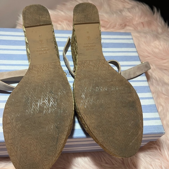 Stuart Weitzman Zuzu Wedge Size 9 Women's Espadrilles Box Included Ankle Wrap - Picture 12 of 16